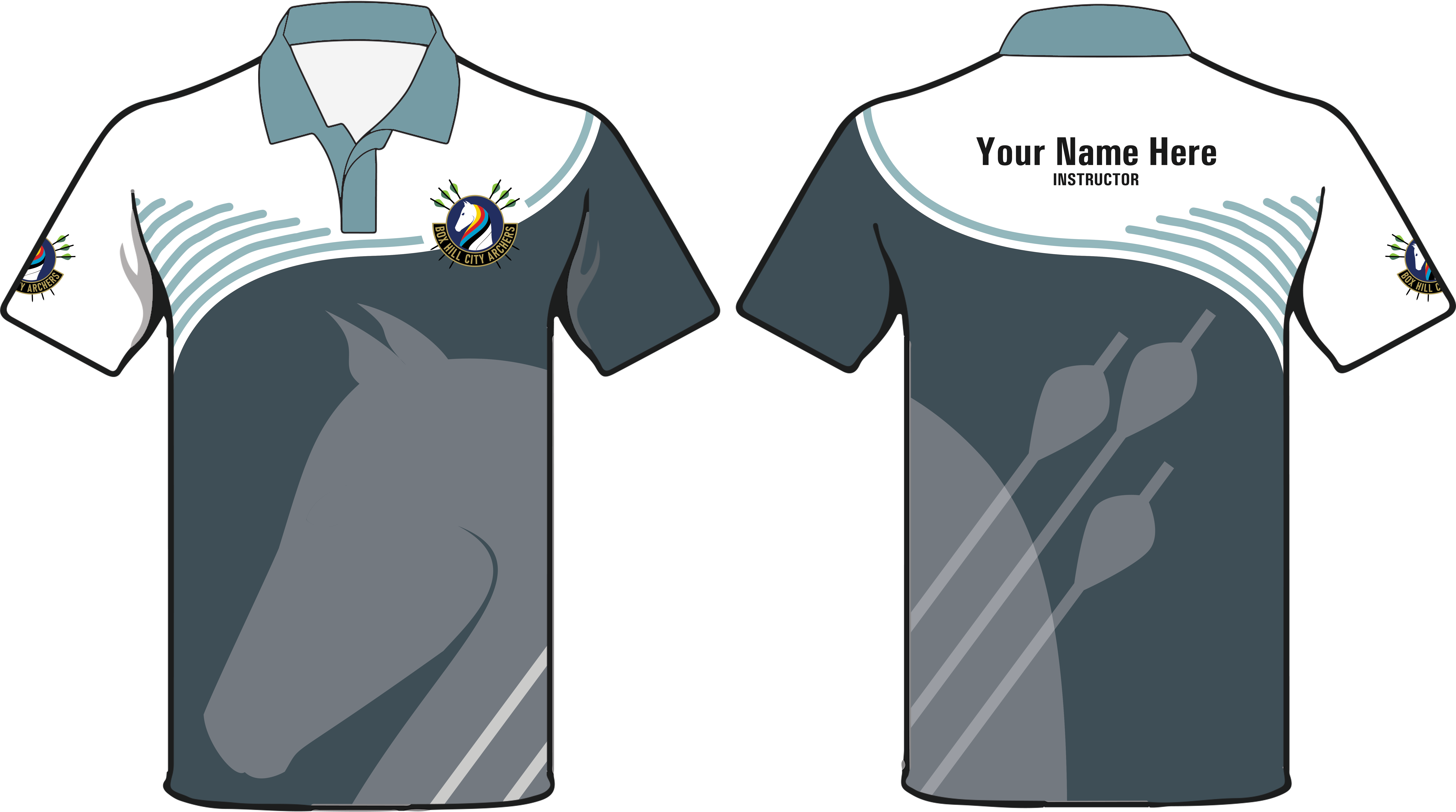 Shirt Design with Added Line and Arrow Accents